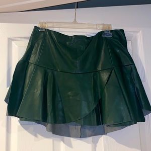 Forever 21 Faux Leather Pleated Skirt